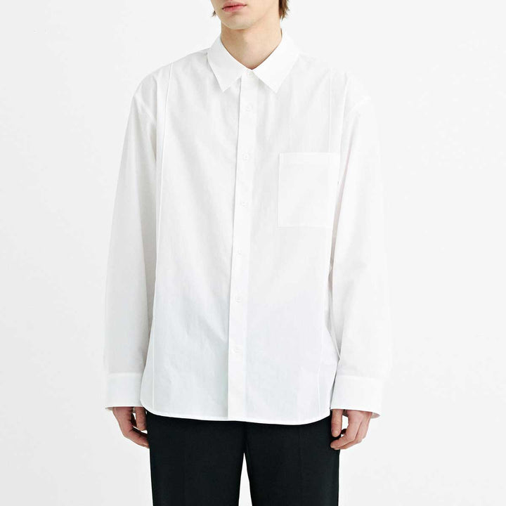 SOLID HOMME - Crease Cotton Shirt