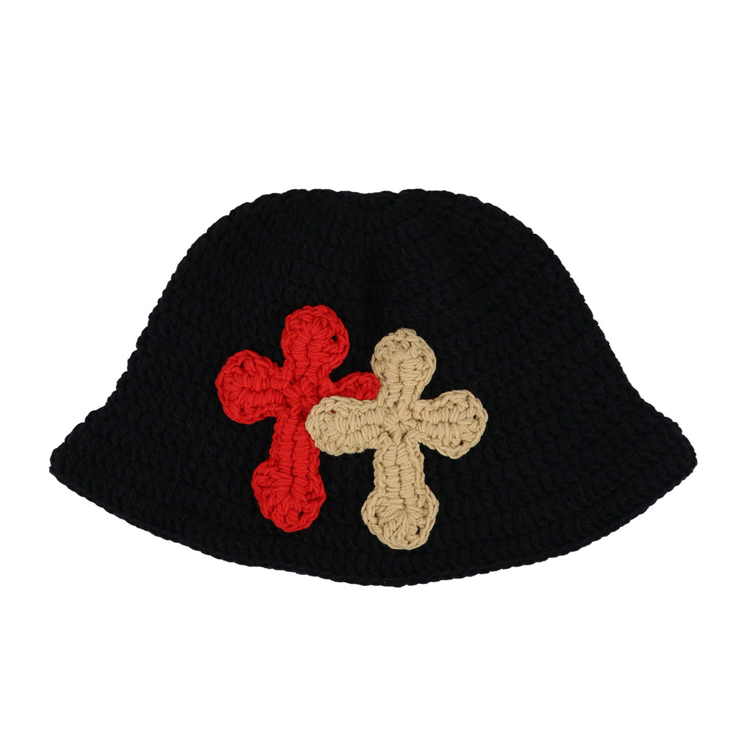 3D double Cross Handmade Knit hat【Dtype】