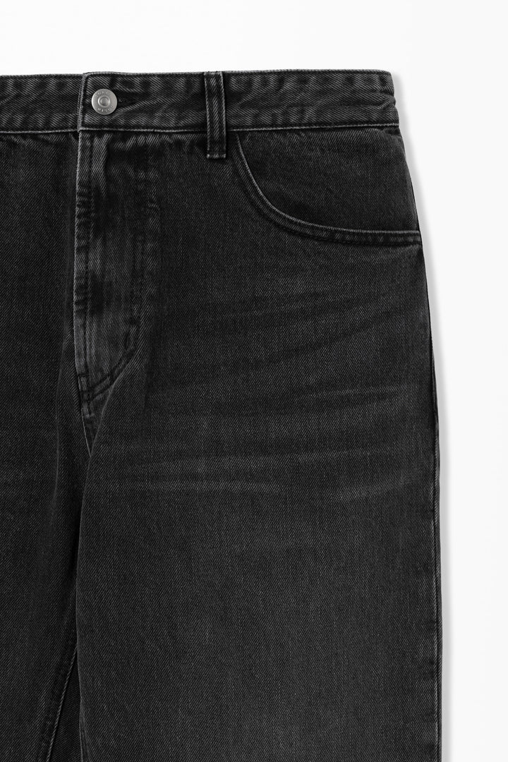 Black Slim Bootcut Denim Pants
