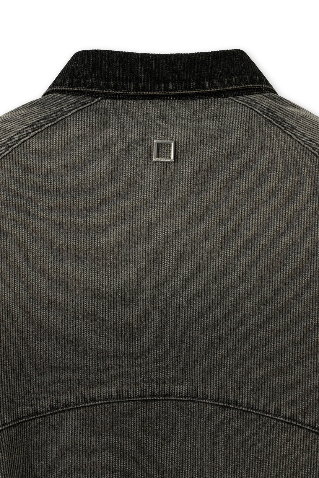 Gray Ribbed Denim Jumper