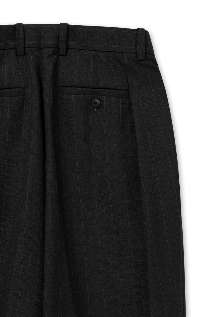 Gray Striped Folding Pants