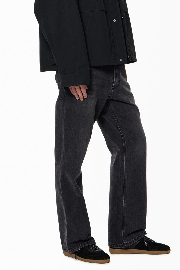 Black Slim Bootcut Denim Pants
