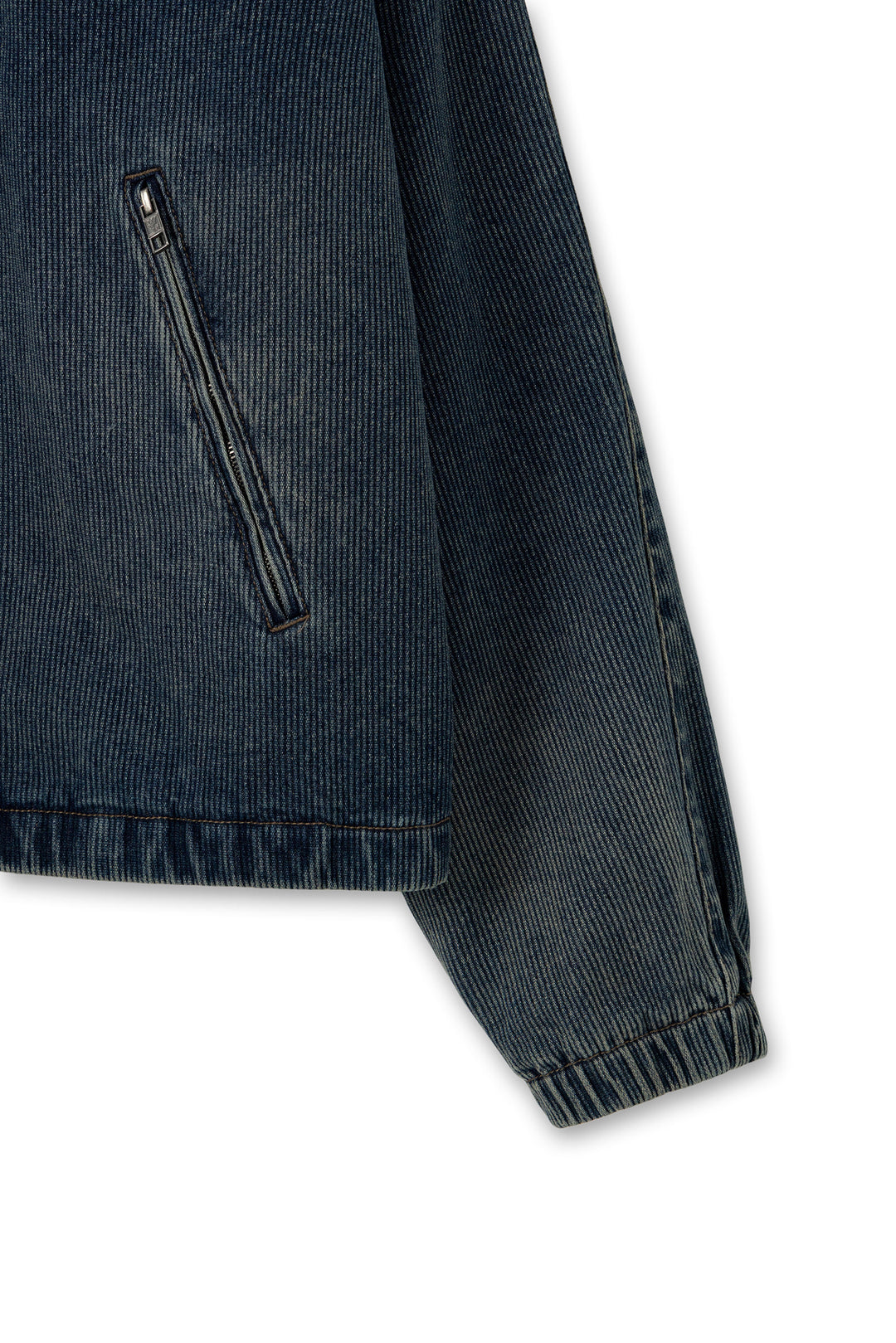 Blue Ribbed Denim Jumper