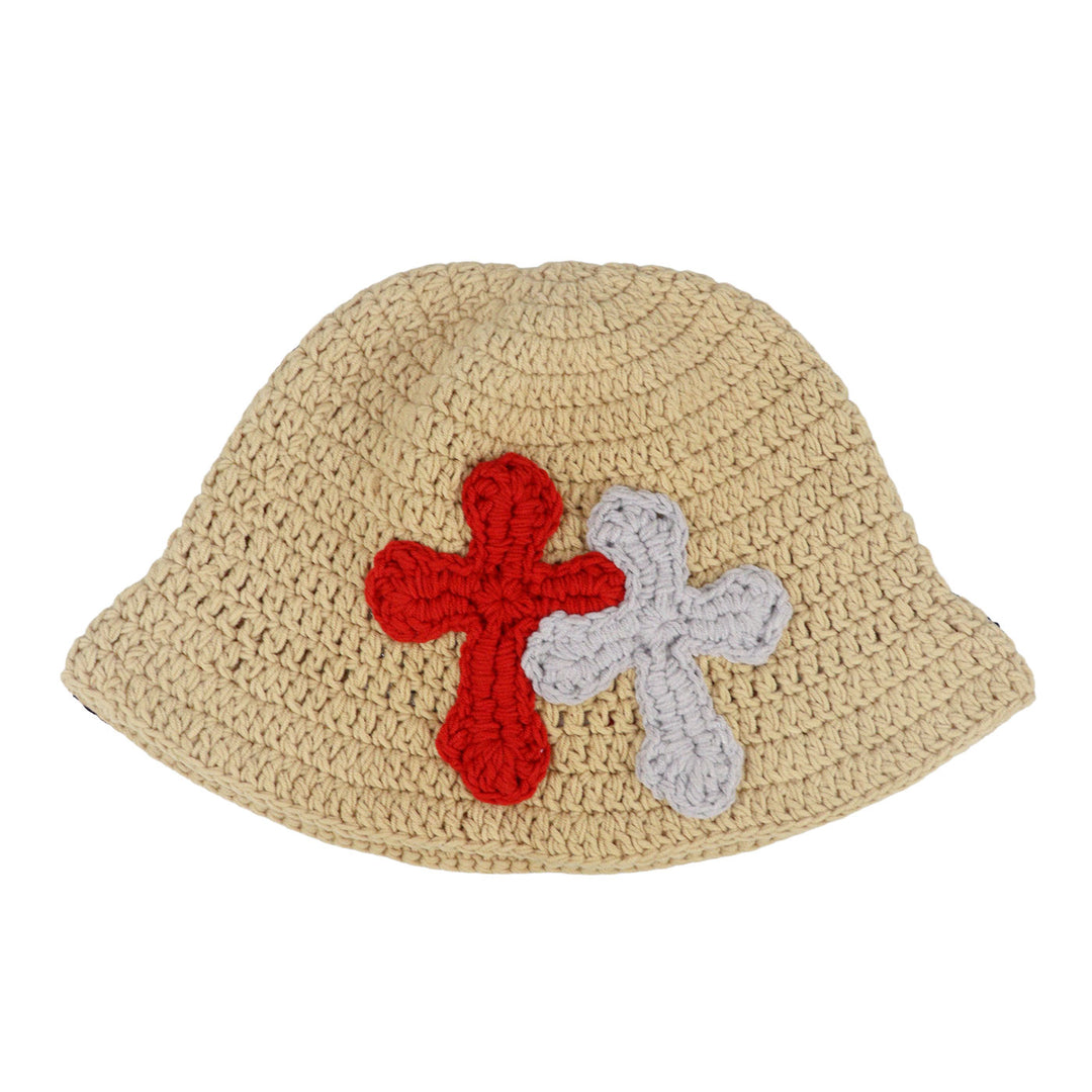 3D Double Cross Handmade Knit Hat【E-type】
