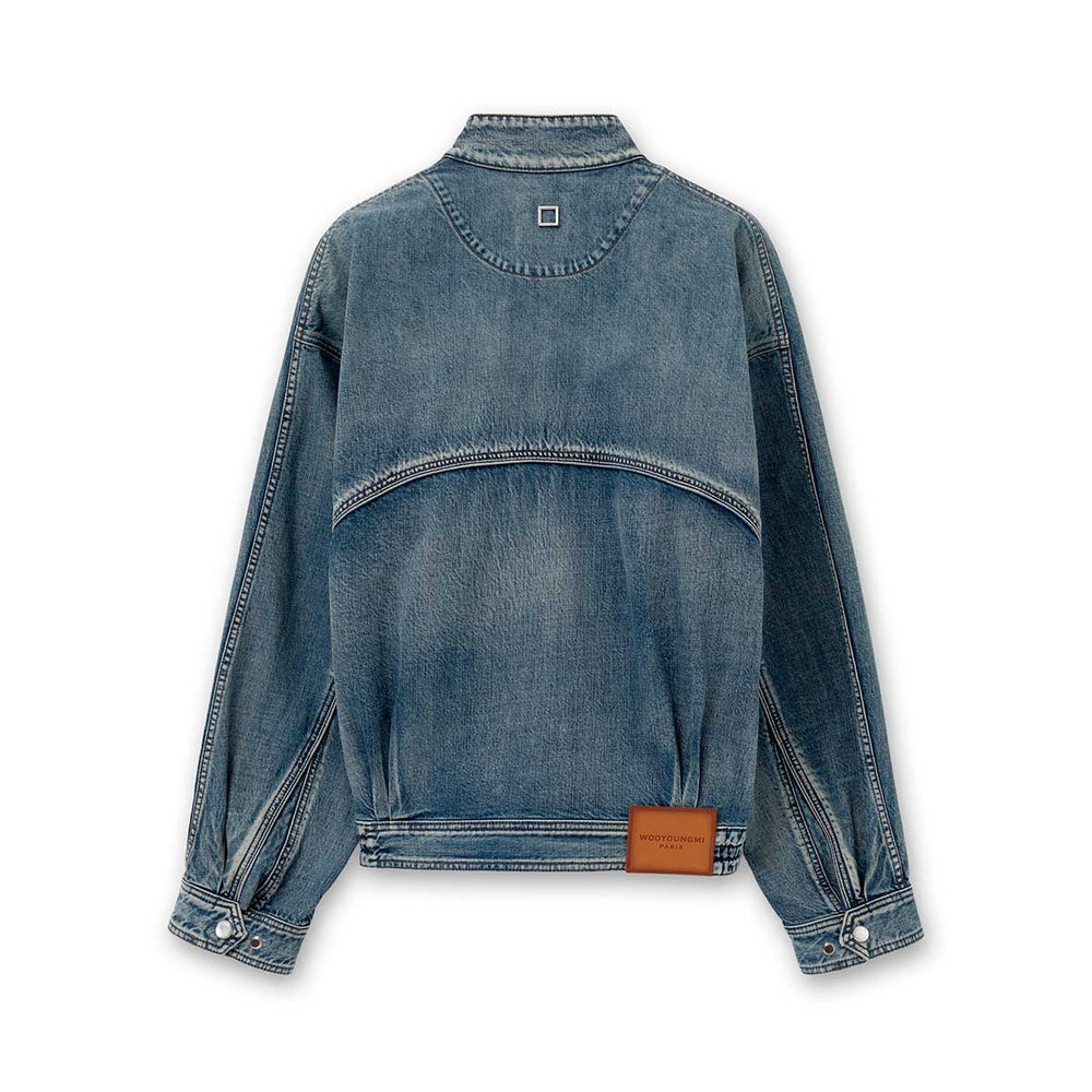 WOOYOUNGMI - Band Neck Denim Jacket