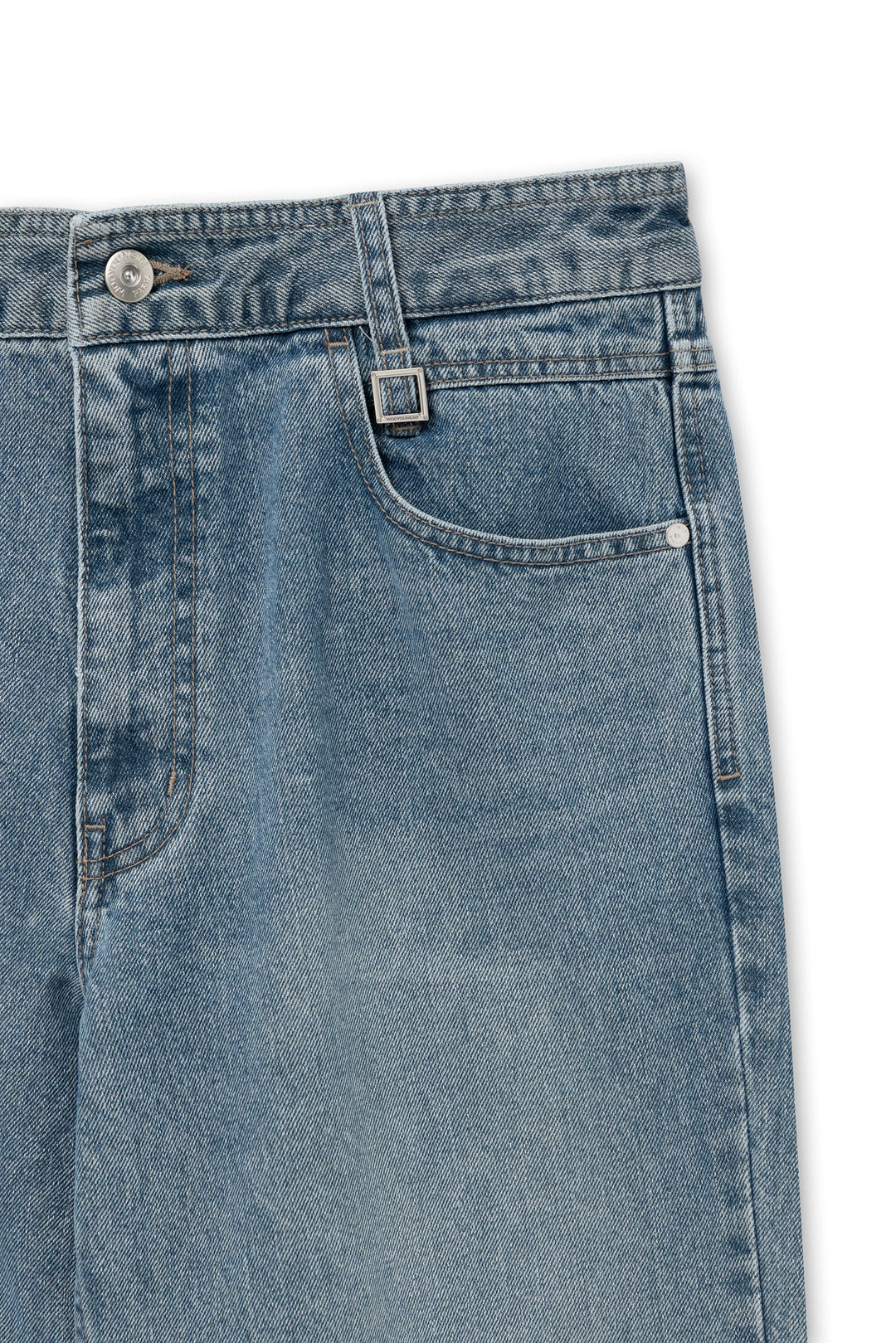 Blue Straight Denim Pants