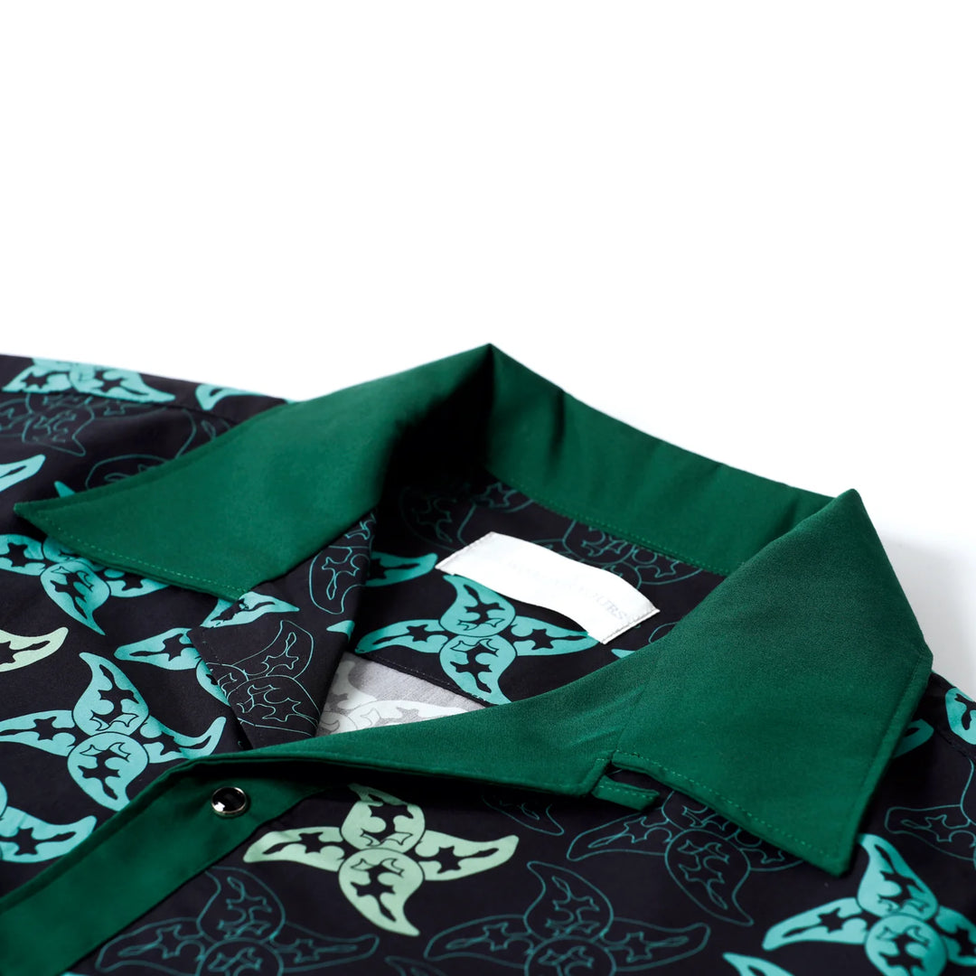 THE WORLD IS YOURS - Fusha Paisley Open Collar Shirt