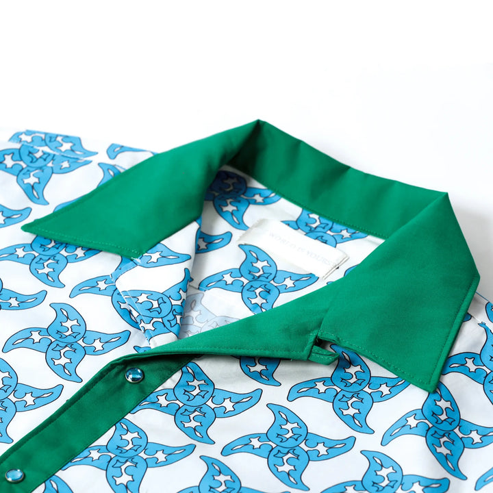 THE WORLD IS YOURS - Fusha Paisley Open Collar Shirt