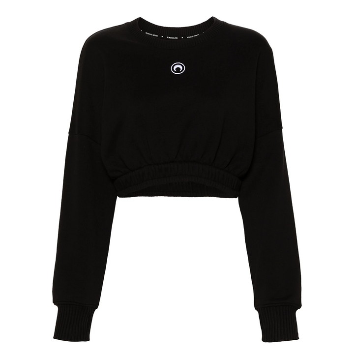 Moon Logo Fleece Cropped Sweatshirt