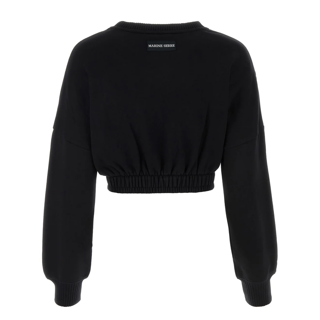 Moon Logo Fleece Cropped Sweatshirt