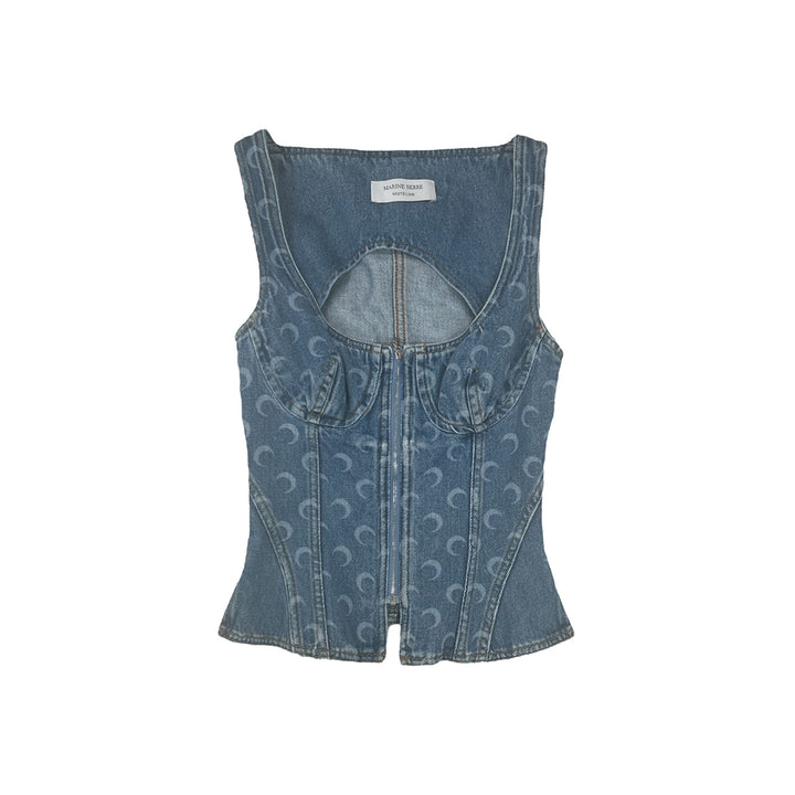 Moon Laser Denim Corset