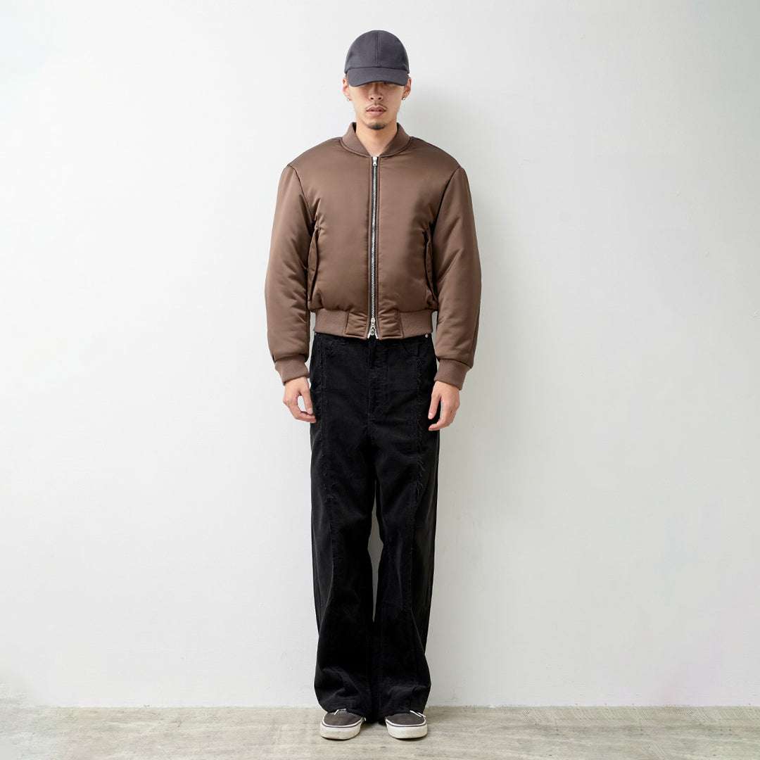 Max Satin Pillow Bomber Jacket