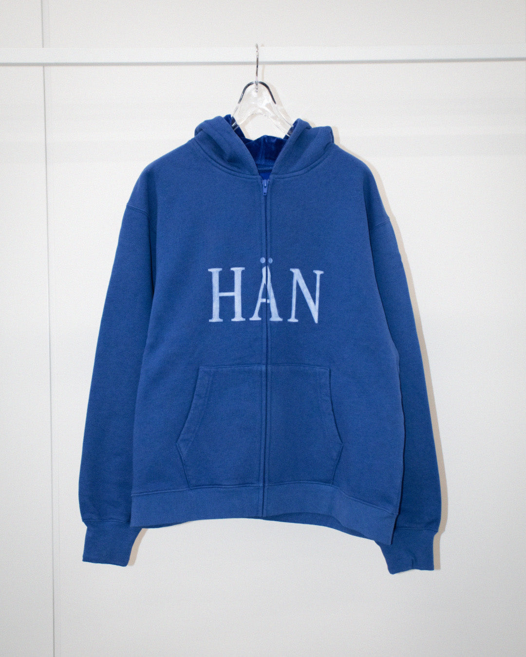 OVERDYE BLUE MELANGE ZIP HOODIE