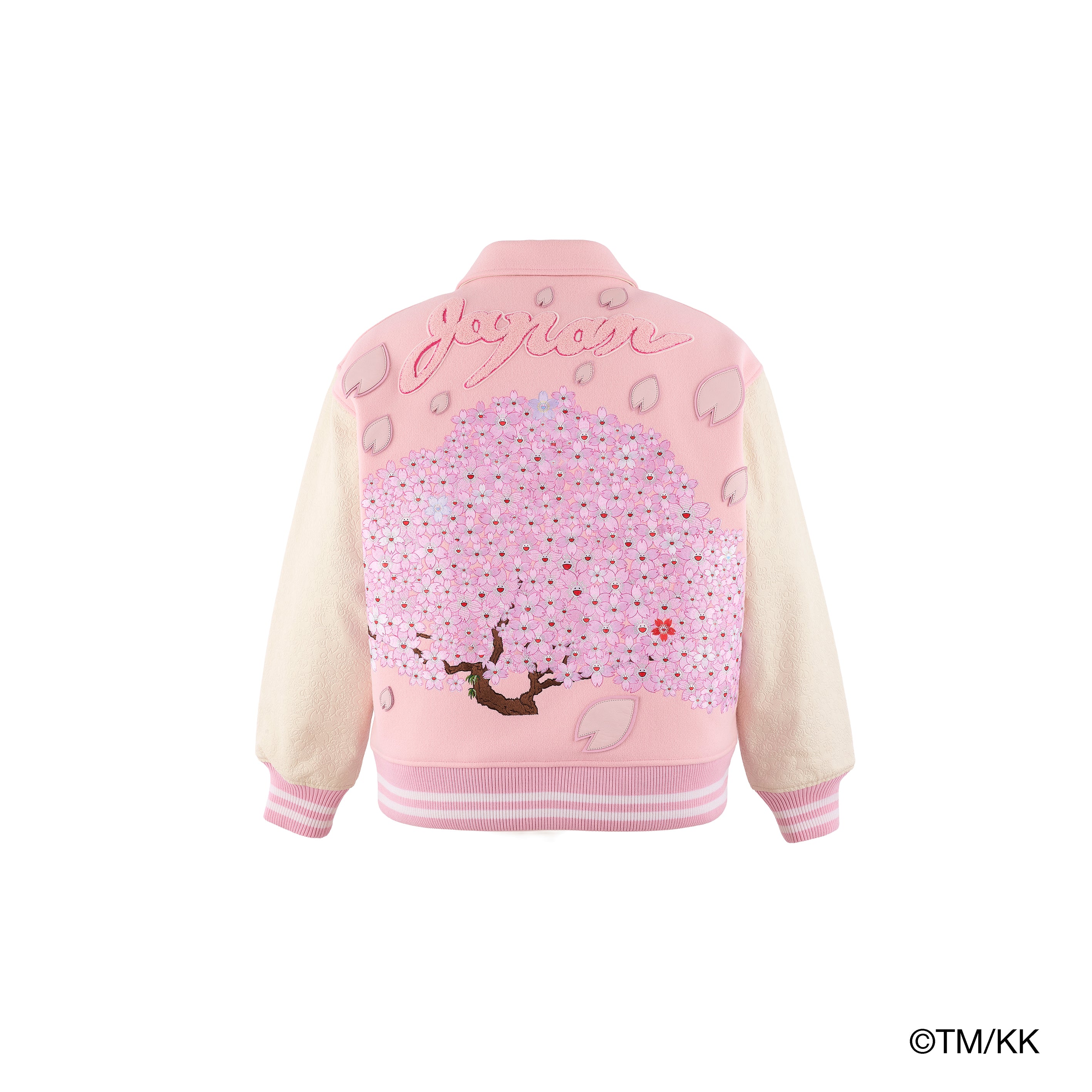 yumi 　k3067　コーチ/M/桃色×エンジ×白/ナイロンジャケット mononoke・made(モノノケメイド) | VARSITY JACKET/SAKURA バーシティ