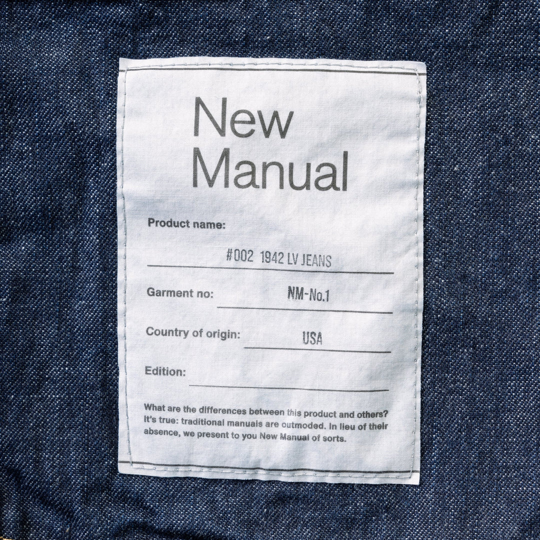 New Manual - #002 1942 LV JEANS ONE-WASHED
