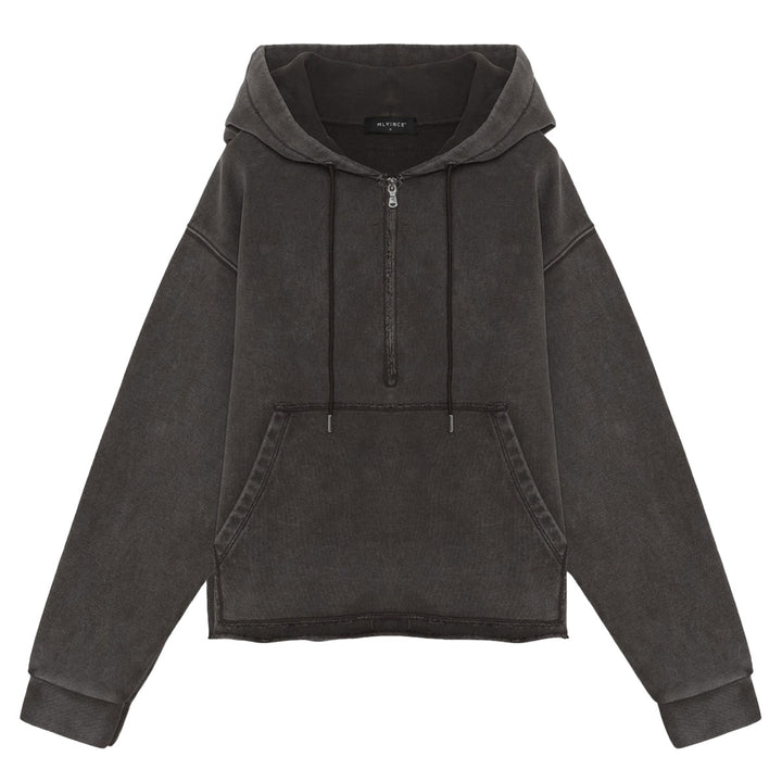 OVERSIZED HALF ZIP HOODY