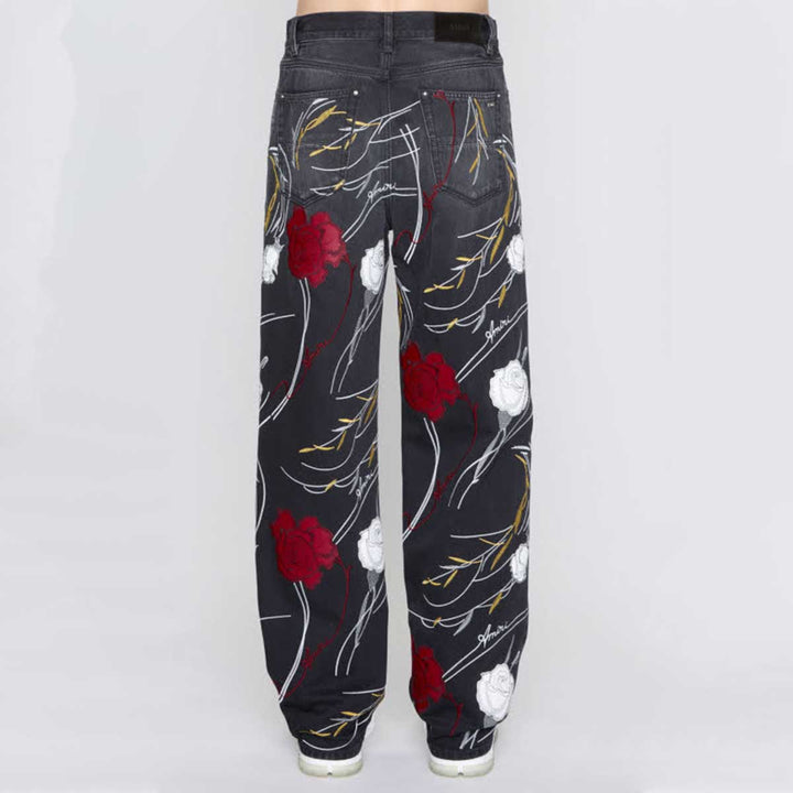 FLORAL BAGGY CARPENTER JEAN