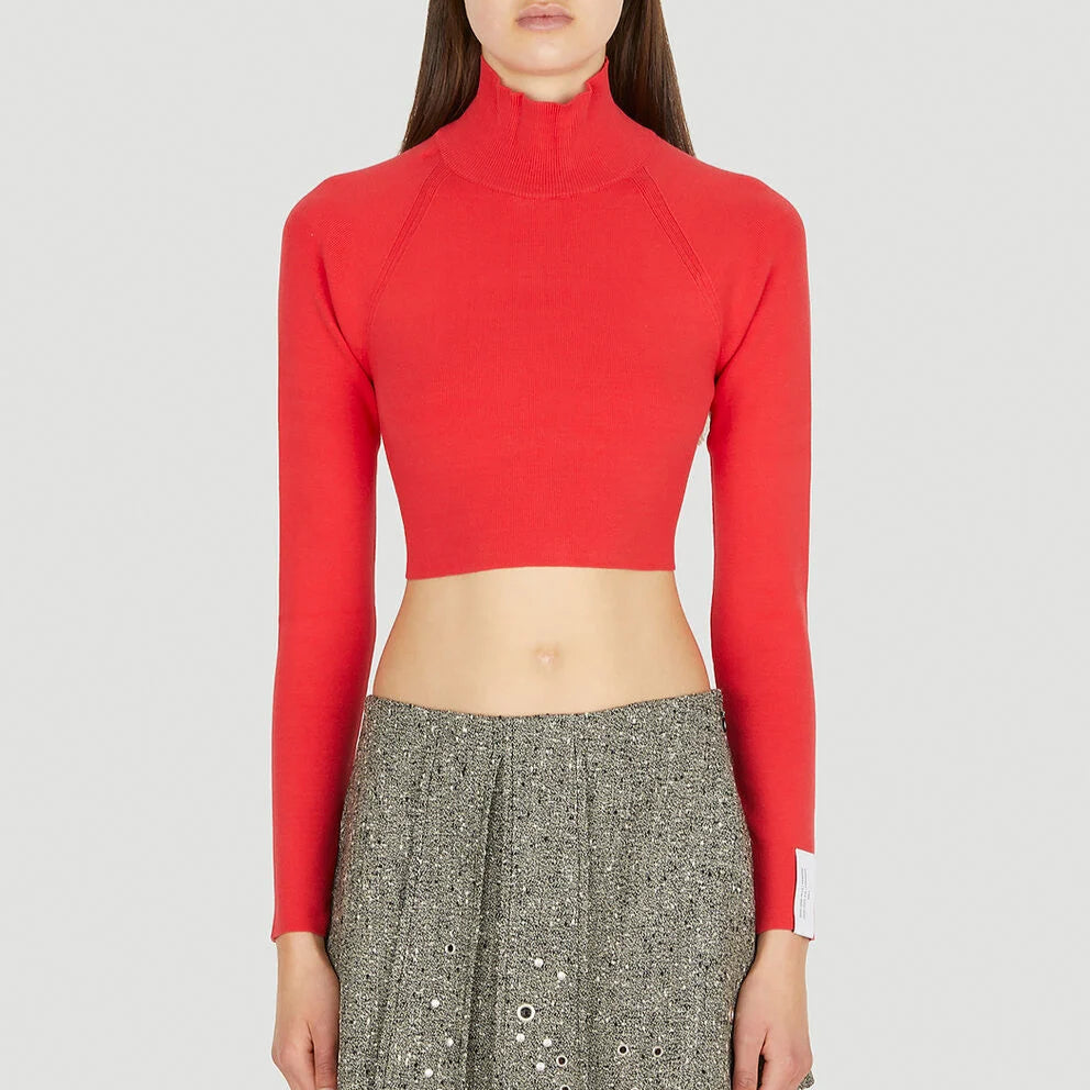 Back Ribbon Cropped Mask Top