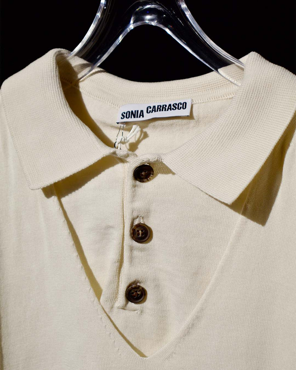 SONIA CARRASCO - DOUBLE COLLAR KNIT POLO