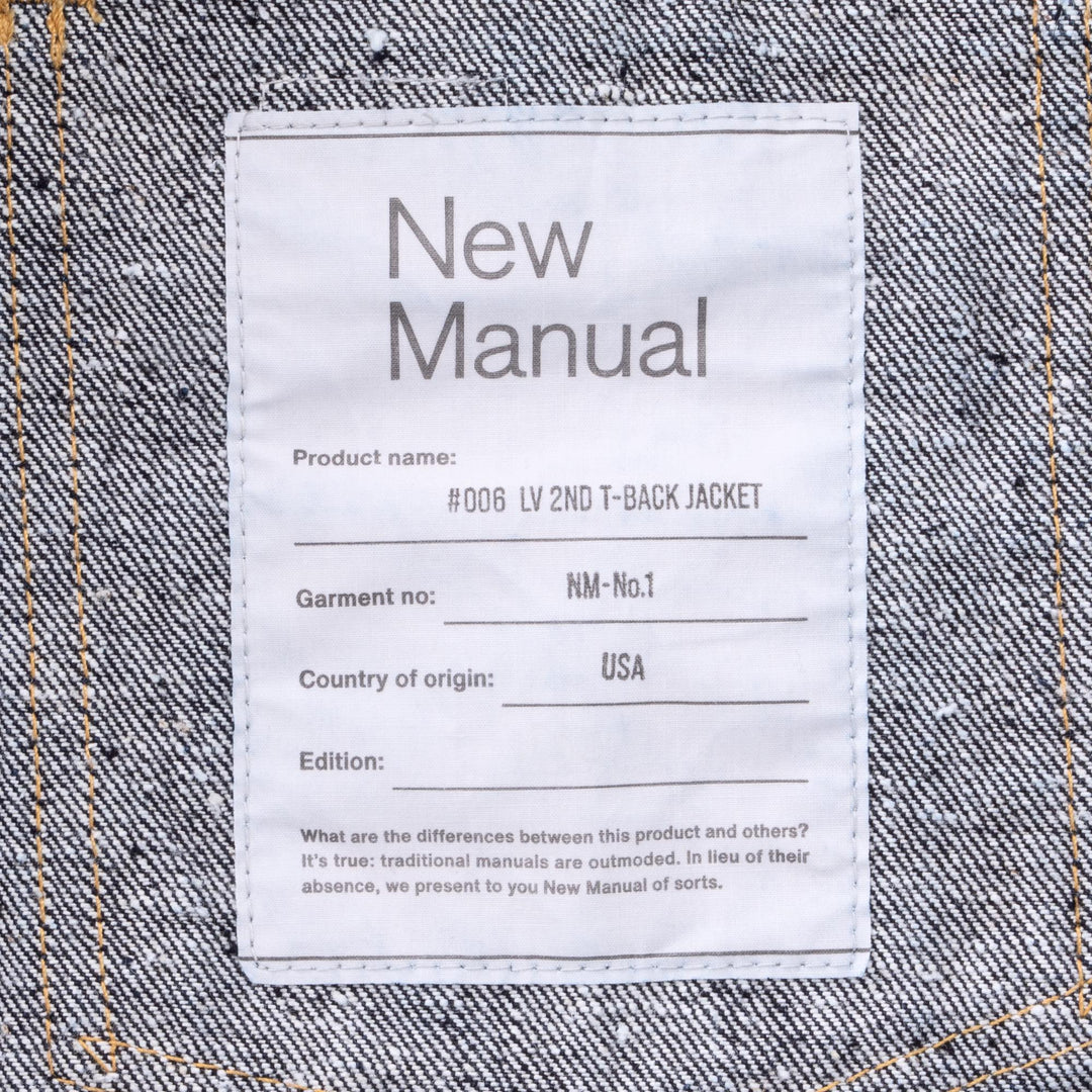 New Manual - #006 LV 2ND T-BACK JACKET ONE-WASHED
