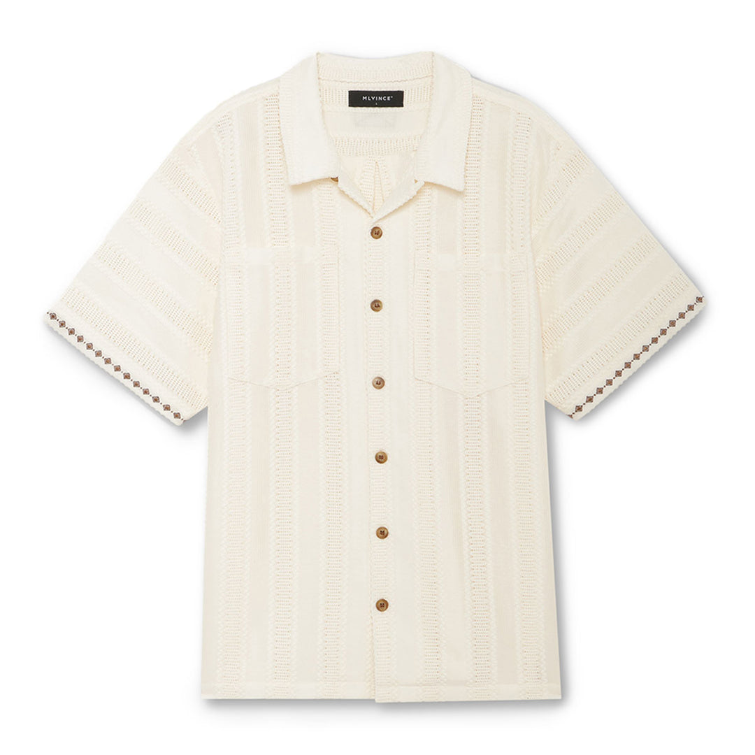 MLVINCE - STRIPE LACE S/S SHIRTS