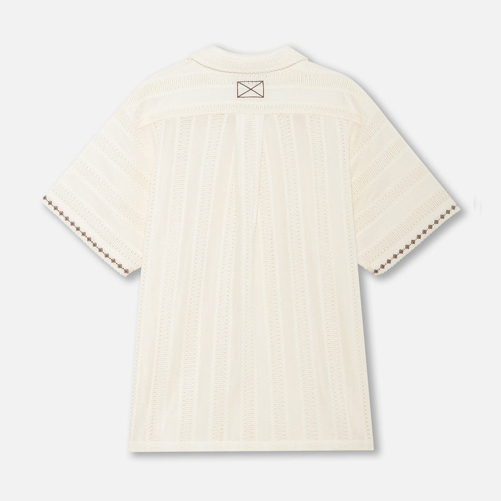 MLVINCE - STRIPE LACE S/S SHIRTS