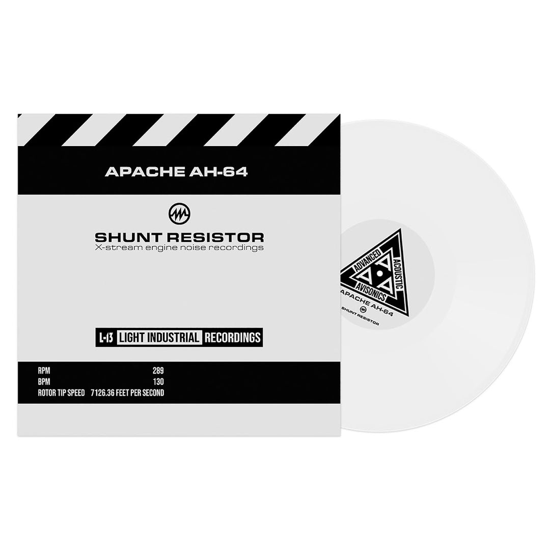 JIMMY CAUTY - SHUNT RESISTOR Apache AH-64 12″ SINGLE Ltd Edition Etched White Vinyl +
