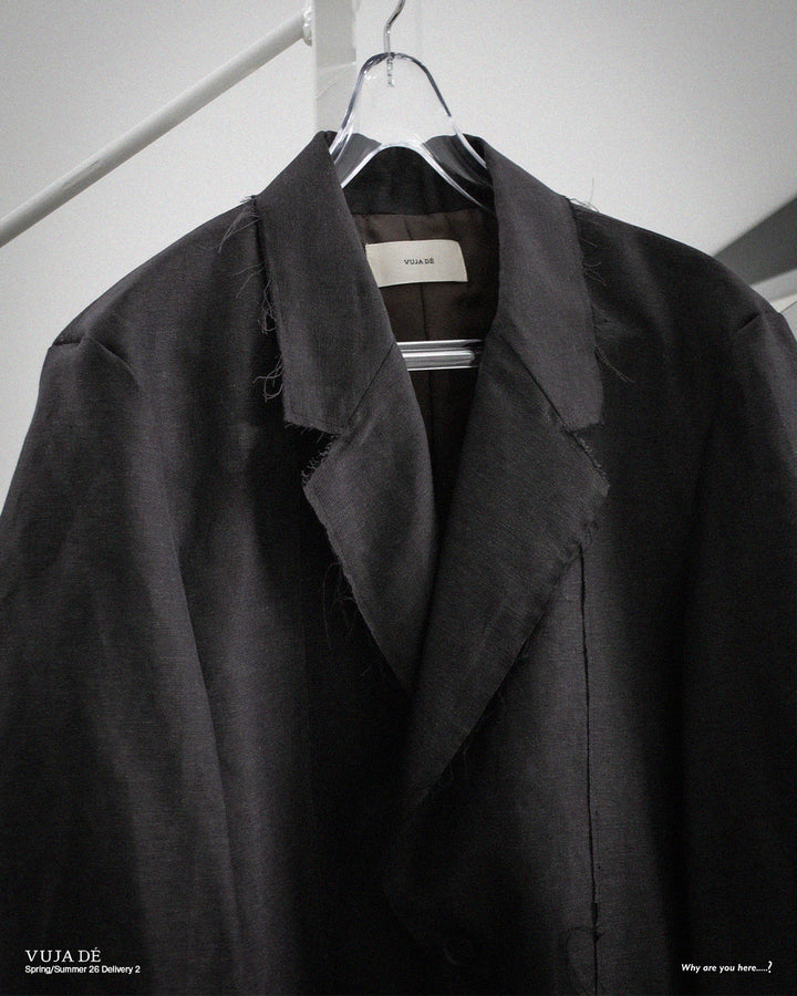 VUJADE - LUCA DECONSTRUCTED TAILORED JACKET IN WOOL & LINEN