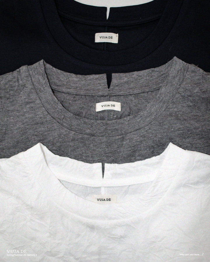 VUJADE - OTTO CRINKLED POCKET T-SHIRT IN COTTON