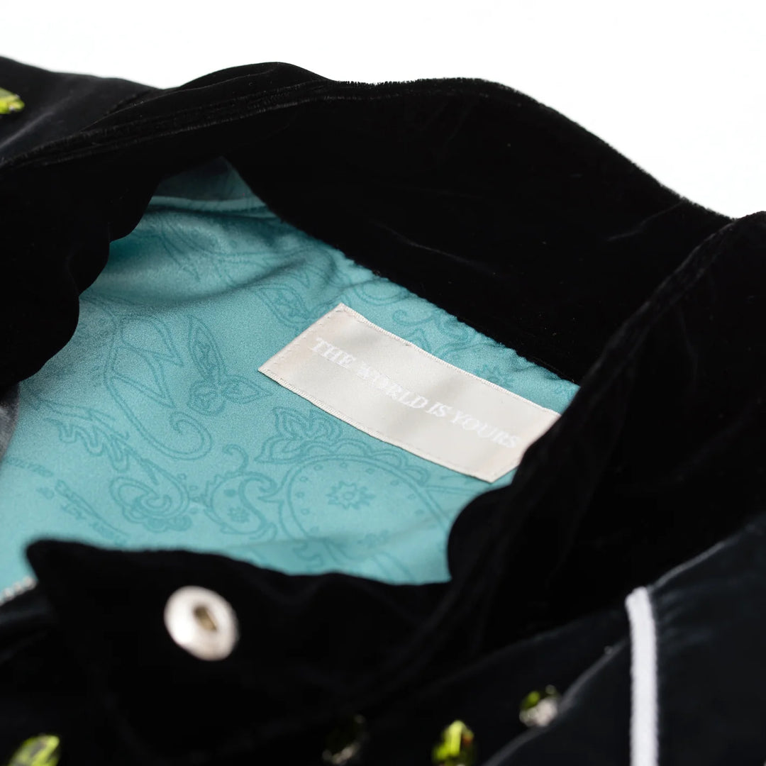 THE WORLD IS YOURS - Velvet Bijou Drizzler Jacket