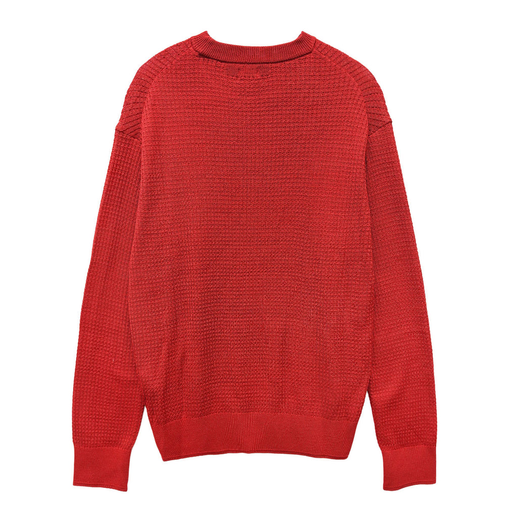 VUJADE - Hugh Waffle Knit Sweater in Silk