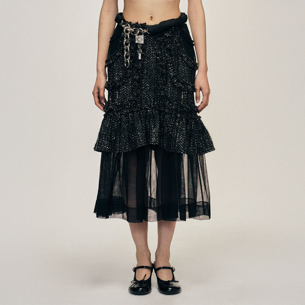 Simone Rocha - Multi Frill Patchwork Fray Skirt