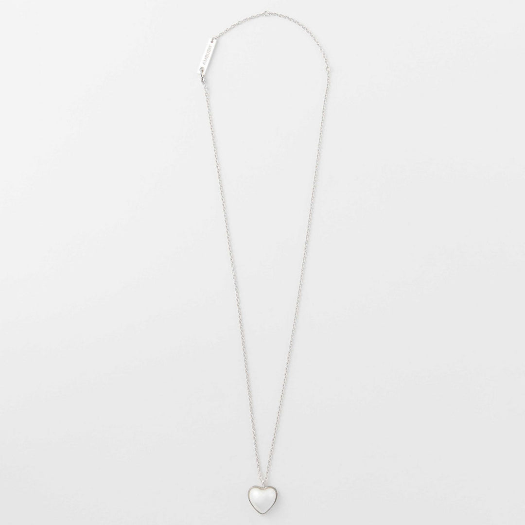 PEARL HEART CHARM NECKLACE