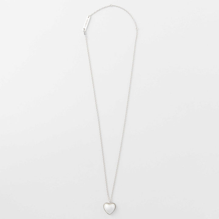 PEARL HEART CHARM NECKLACE