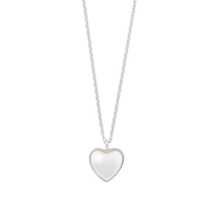 PEARL HEART CHARM NECKLACE