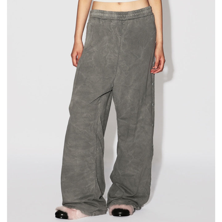 WASHED SIDE OPEN SWEAT PANTS