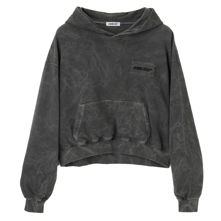 WASHED CROPPED HOODIE