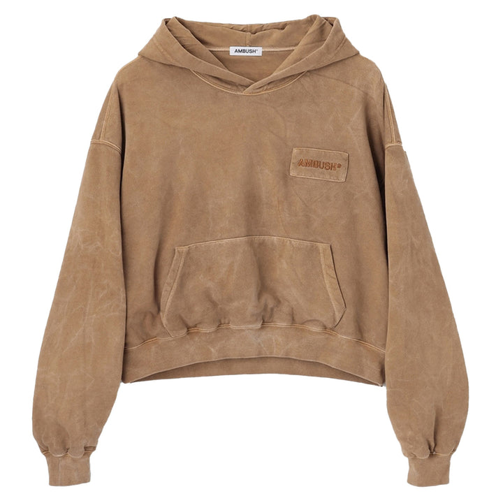 WASHED CROPPED HOODIE