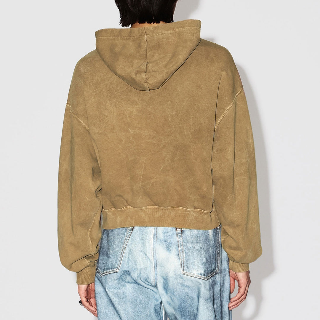 WASHED CROPPED HOODIE