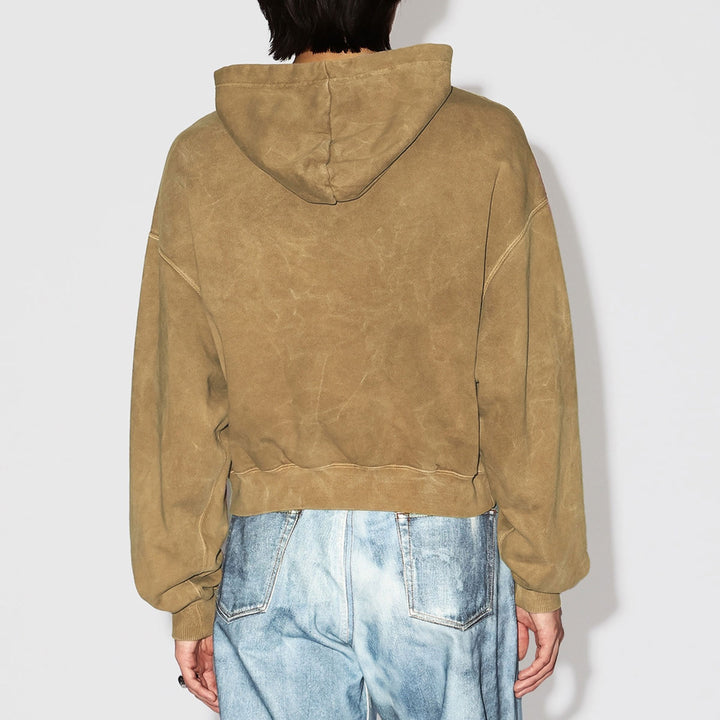 WASHED CROPPED HOODIE