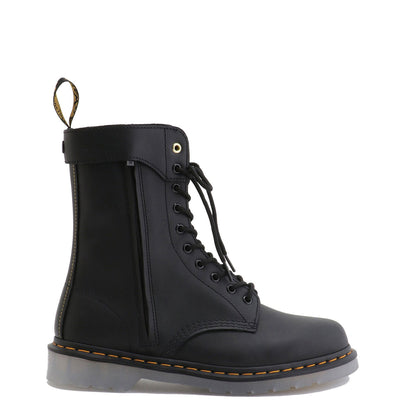 Yohji Yamamoto ×Dr.Martens MAT BK SOFT LEATHER 1490 10HOLE ZIP BOOTS - Why are you here?