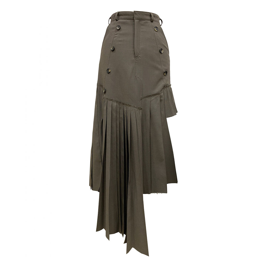 MULTI PLEATED DETAILED MIDI SKIRT | Why are you here?