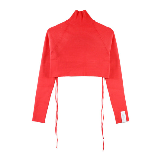 BACK RIBBON CROPPED MASK TOP - Why are you here?