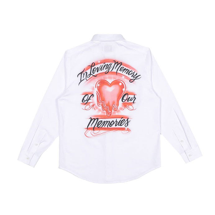 AIRBRUSH BUTTN UP SHIRT - EMOTIONALLY UNAVAILABLE