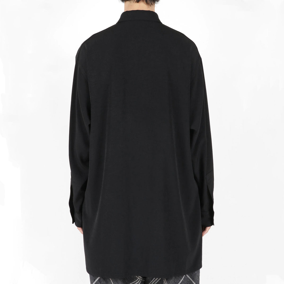 TA/TUXEDO OPEN COLLAR FRONT PLACKET BLOUSE - Why are you here?