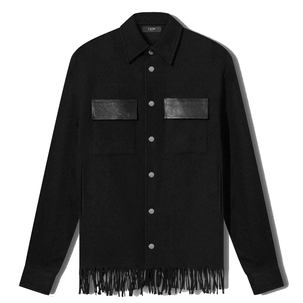 BUTTON FRINGE PADDED OVERSHIRT - Why are you here?