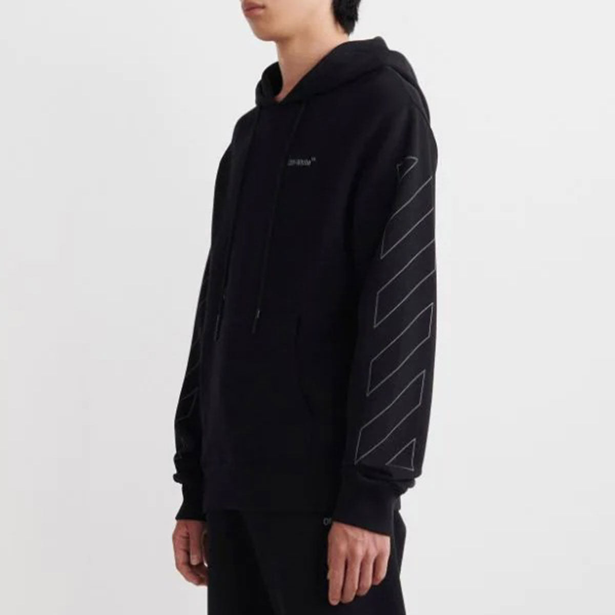 DIAG OUTLINE SLIM HOODIE - Why are you here?