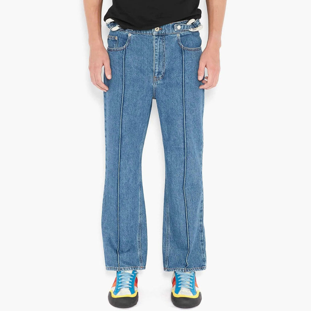 CHAIN LINK SLIM FIT DENIM JEANS - Why are you here?