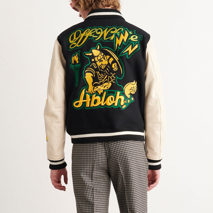 GRAPHICS LEATHER VARSITY - Why are you here?
