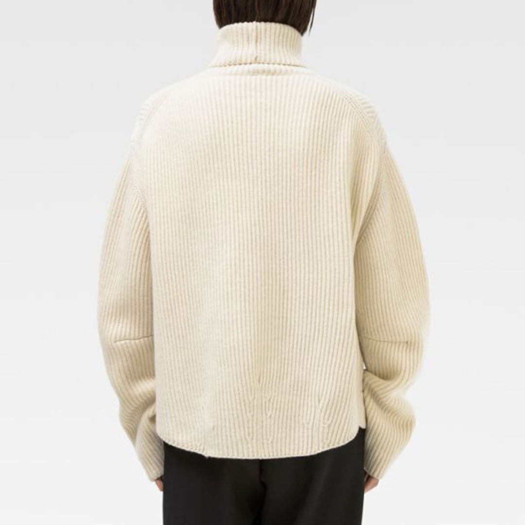 KNIT RIB TURTLE NECK - Why are you here?